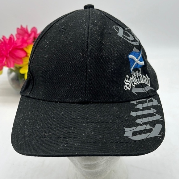 Scotland Black Baseball Hat Adjustable HT3344 - Picture 1 of 7